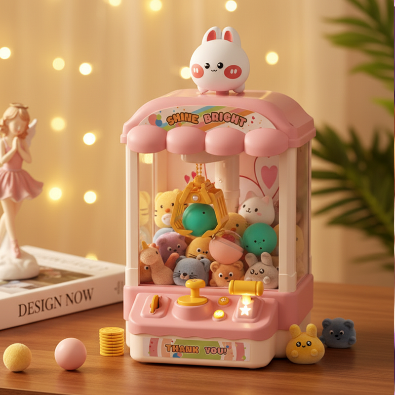 📢📢50 % de réduction !!! 🎅 Machine à pince animaux mignonne pour enfants 🎉 Comprend des peluches et des jouets en capsule🧸