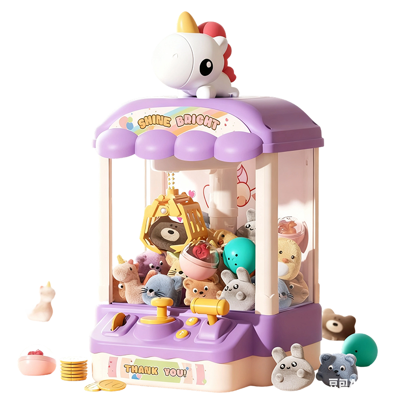📢📢50 % de réduction !!! 🎅 Machine à pince animaux mignonne pour enfants 🎉 Comprend des peluches et des jouets en capsule🧸