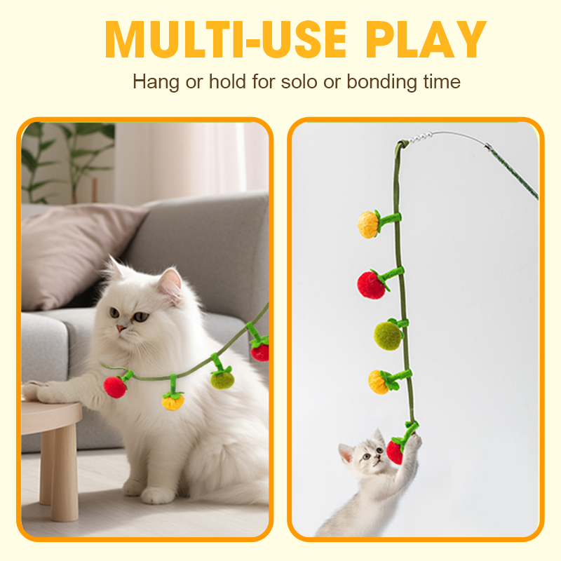 ✨ 62% de réduction ! 🐱 Plus de nuits tranquilles ! Ficelle de jeu en forme de fruit pour fatiguer votre chat naturellement