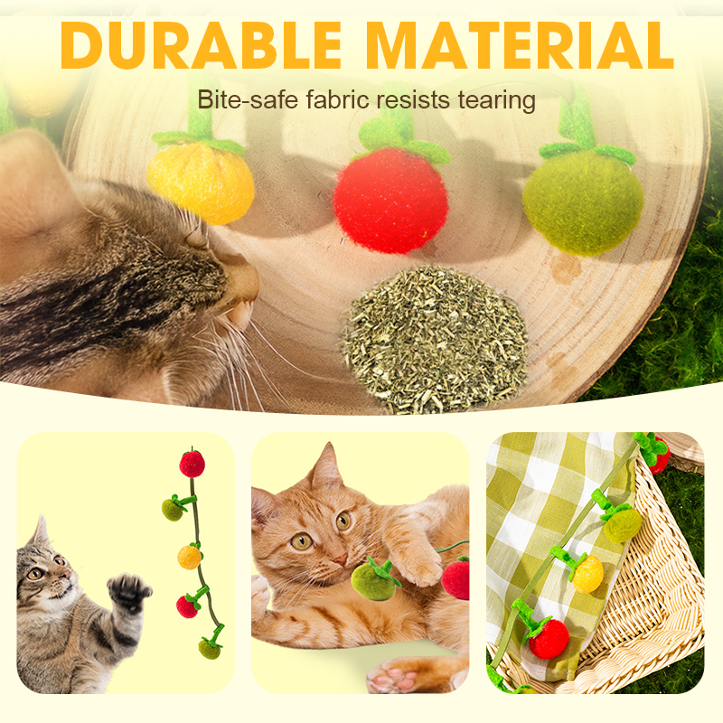 ✨ 62% de réduction ! 🐱 Plus de nuits tranquilles ! Ficelle de jeu en forme de fruit pour fatiguer votre chat naturellement