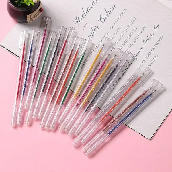 🎁Dernier jour de soldes 49 % de réduction ✨ Set de stylos gel pailletés