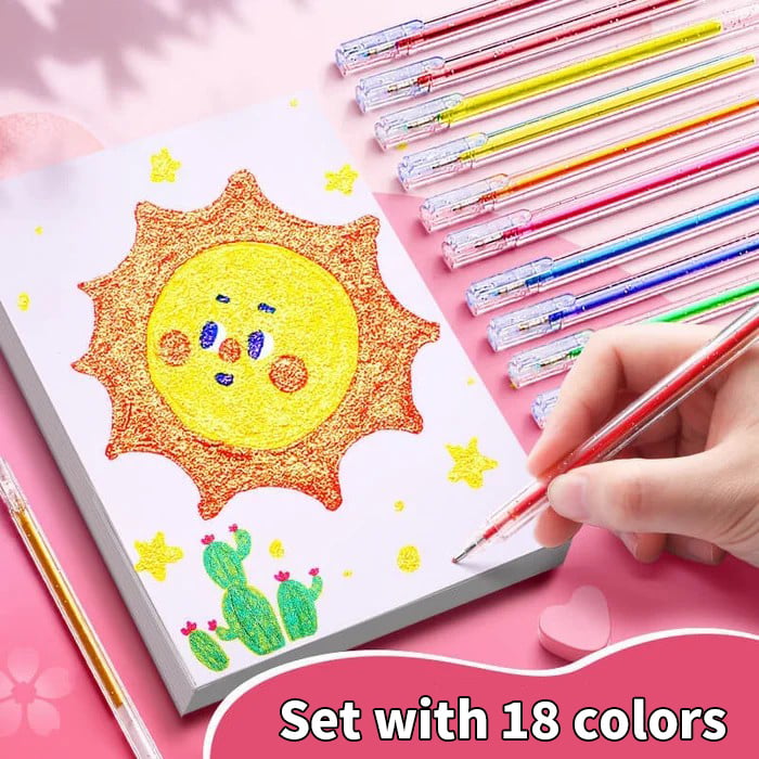 🎁Dernier jour de soldes 49 % de réduction ✨ Set de stylos gel pailletés