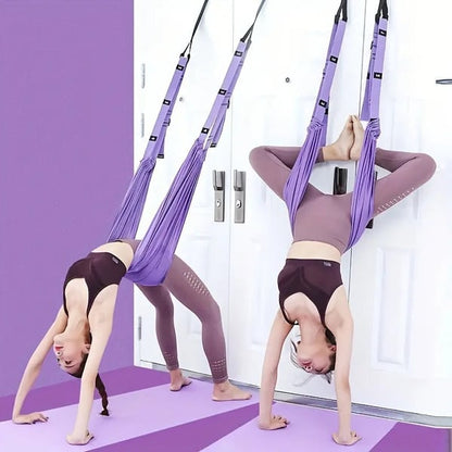 📢 50 % de réduction – Corde de Yoga Aérienne ZenFlex pour Soulager les Maux de Dos ! 💜 Étirements Ciblés + Portable + Récupération Rapide