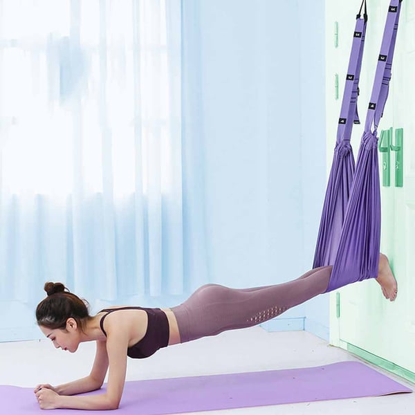 📢 50 % de réduction – Corde de Yoga Aérienne ZenFlex pour Soulager les Maux de Dos ! 💜 Étirements Ciblés + Portable + Récupération Rapide