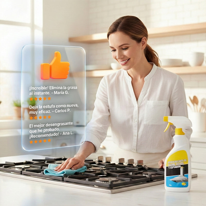 ⏰Prévente de Noël 50 % de réduction🔥Dégraissant de cuisine puissant et moussant