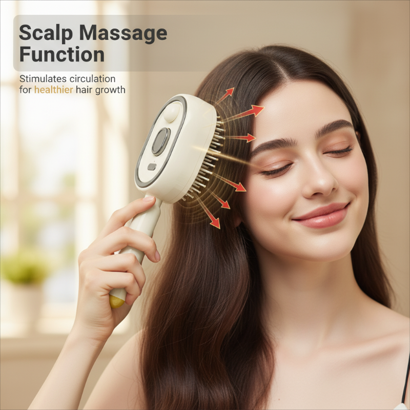 💝 50 % DE RÉDUCTION EN CE MOMENT ! 💐 Brosse à cheveux électrique avec fonction brumisation et massage – Massage apaisant du cuir chevelu, brumisation fine et conception pour un soin des cheveux en douceur ✨