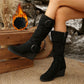 Bottes Compensées en Suédine pour Femme pour l'Automne