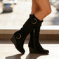 Bottes Compensées en Suédine pour Femme pour l'Automne