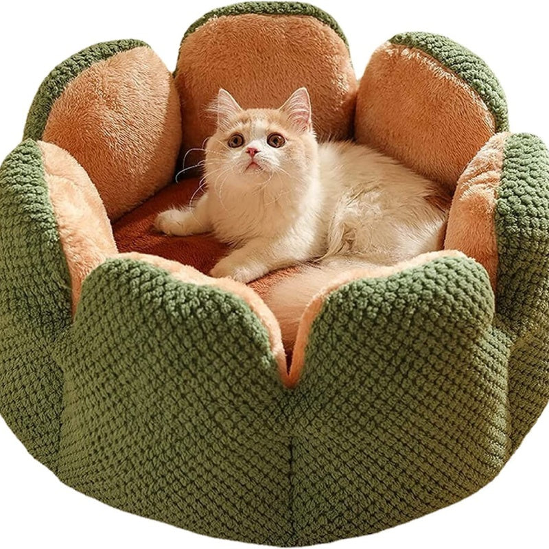 Lit pour animaux en forme de pétale Cozy Cactus