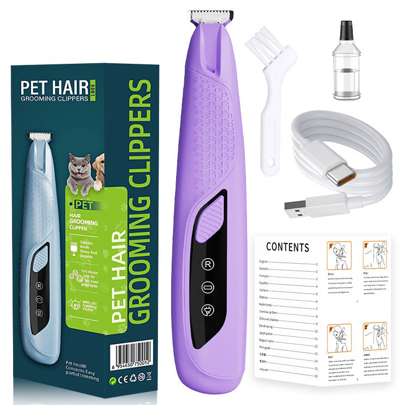 Tondeuse de précision pour pattes d'animaux avec kit d'éclairage LED