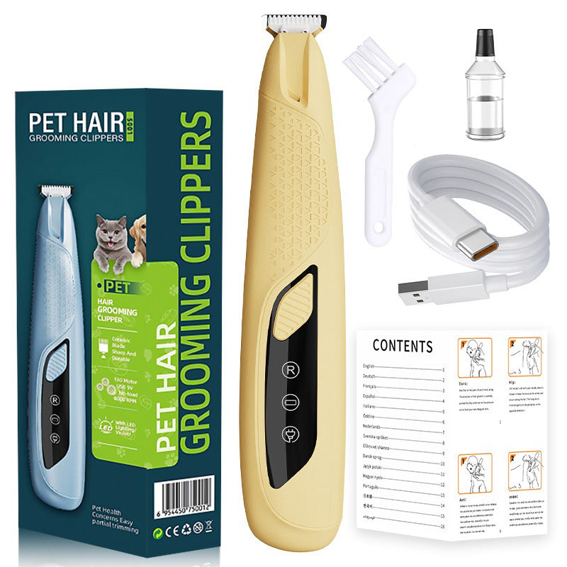 Tondeuse de précision pour pattes d'animaux avec kit d'éclairage LED
