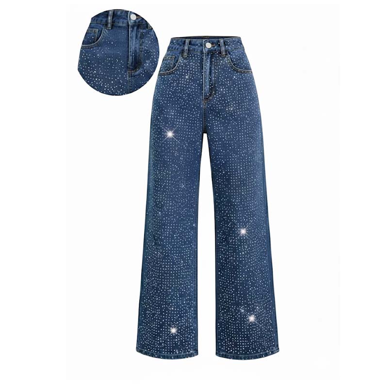 📢📢60 % de réduction !!!⏰Jeans élégants pour femmes, ornés de strass