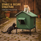 🐱 PROMO LIMITÉE 53% DE RÉDUCTION ! ✨ Maison pour Chat d‘Extérieur surélevée – Imperméable, Isolante, Stable et Pliable 🌧️