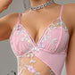 Robe sexy à encolure en V, fente haute et empiècements transparents, motif floral, pour femme