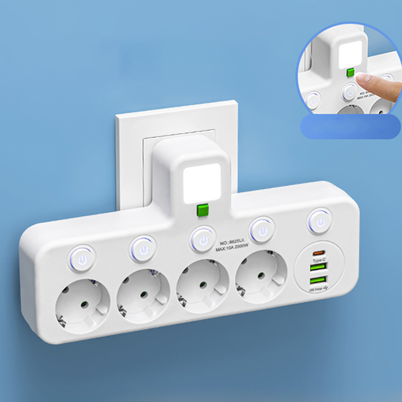 🔌 49% DE RÉDUCTION! 💡 Adaptateur Secteur UE 4 Prises – Interrupteurs Indépendants, Design Compact & Sécurité Maximale 🏠