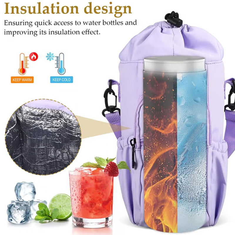 Sac porte-bouteille avec poches pour téléphone