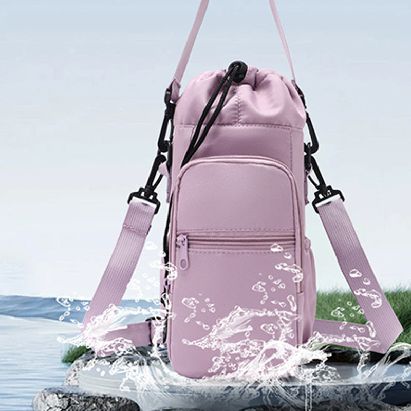 Sac porte-bouteille avec poches pour téléphone