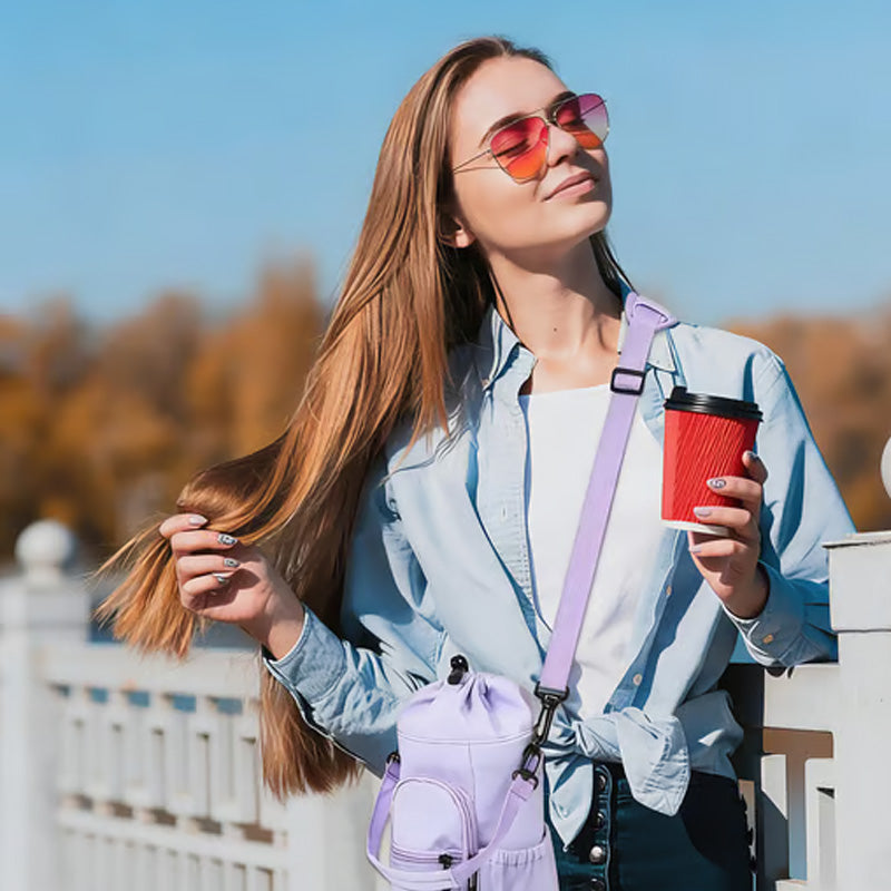 Sac porte-bouteille avec poches pour téléphone