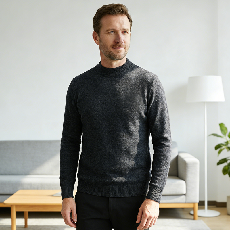 📢📢60 %  DE RÉDUCTION !! ⏰Pull à col montant et doublure thermique pour homme
