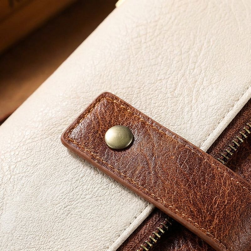 👜 50 % DE RÉDUCTION ! ✨ Portefeuille pour femme de style rétro – Protection RFID, trois compartiments et cuir durable 🛍️