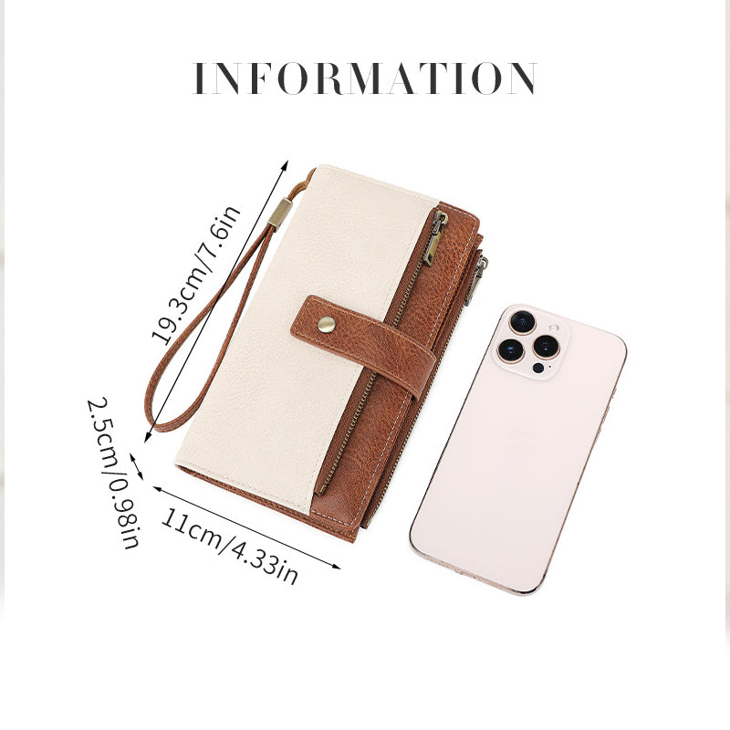 👜 50 % DE RÉDUCTION ! ✨ Portefeuille pour femme de style rétro – Protection RFID, trois compartiments et cuir durable 🛍️