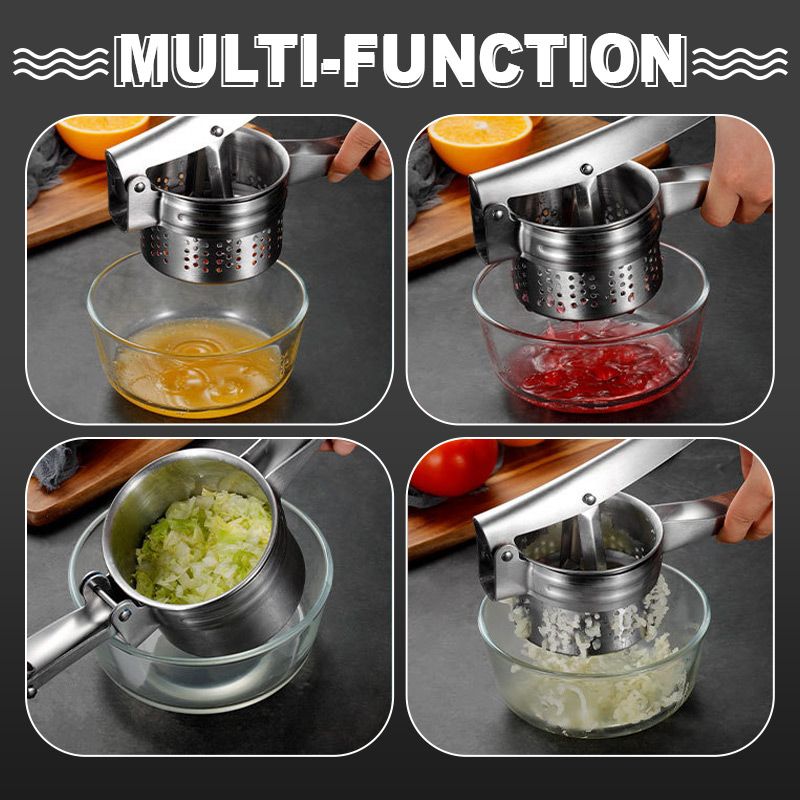 📢📢49 % de réduction !! ⏰Presse multifonctionnel en acier inoxydable AEX pour pommes de terre, jus et aliments