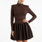 Robe bouffante unie pour femme, automne/hiver