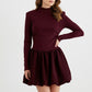 Robe bouffante unie pour femme, automne/hiver
