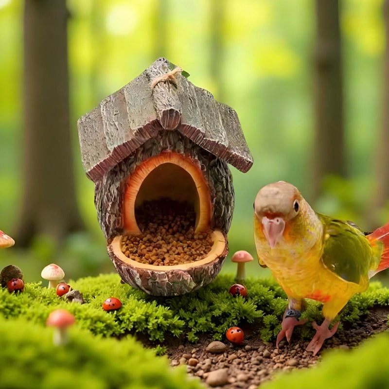 🔥60 % DE RÉDUCTION ! 🐦 NOUVEAUTÉS 2026 – Mangeoire à oiseaux d'extérieur avec design réaliste de souche d'arbre | Décoration de jardin et refuge pour la faune sauvage en un ! 🌿✨
