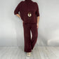 Ensemble haut à col montant et manches courtes et pantalon pour femme