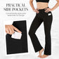 Legging de yoga taille haute, effet galbant, rehaussant les fesses, gainant le ventre, avec poche, coupe bootcut