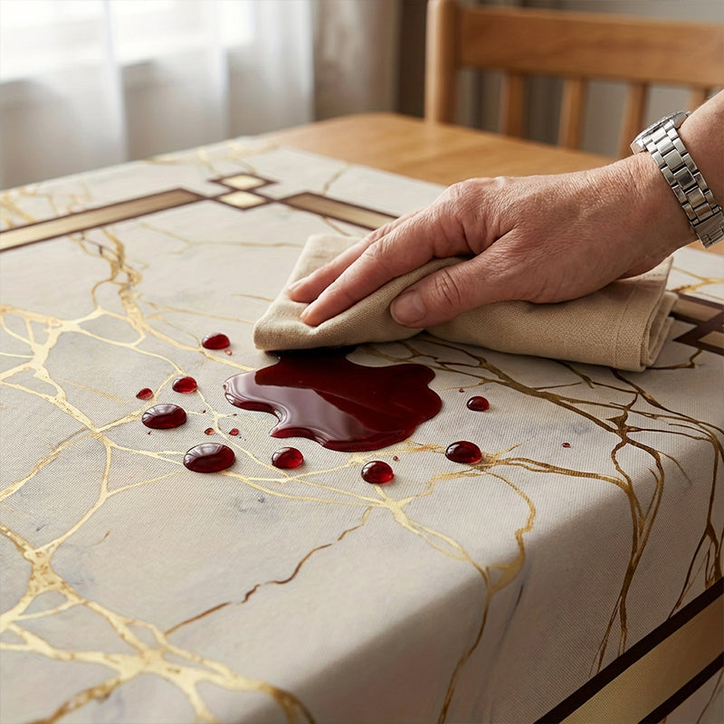⏳50 % de réduction pour une durée limitée⏰Nappe imperméable à imprimé marbré🌩️