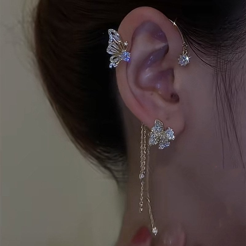 💎 50% DE RÉDUCTION ! 💎 Boucles d’Oreilles Papillons en Zircone AAA – Sans Perçage, Hypoallergéniques & Élégantes pour Toutes les Occasions