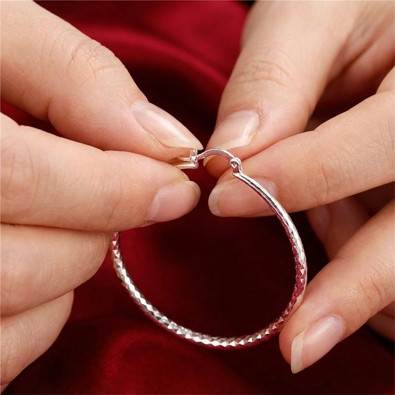 ✨👉Diamond-Cut Hoop Earrings for Women💎