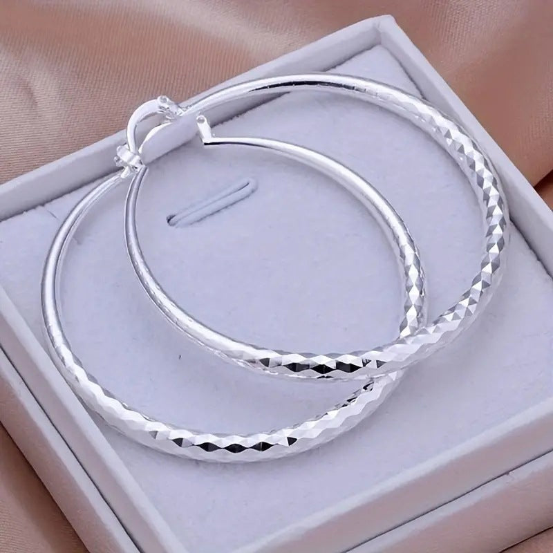✨👉Diamond-Cut Hoop Earrings for Women💎