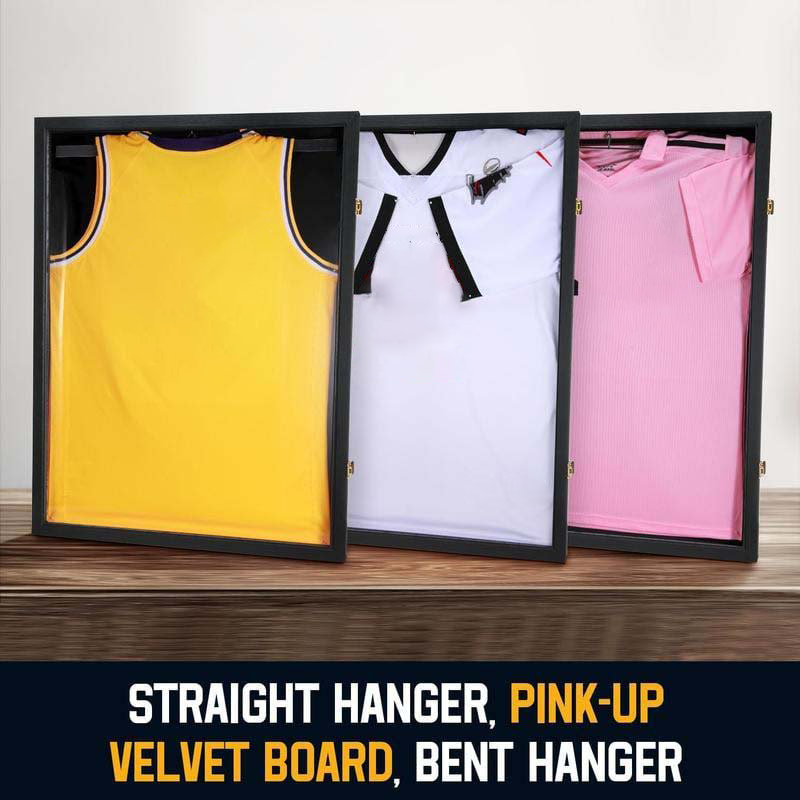 📢📢50% de réduction ! Cadre d’exposition en bois pour maillot – Porte magnétique & acrylique transparent 🏀🖤