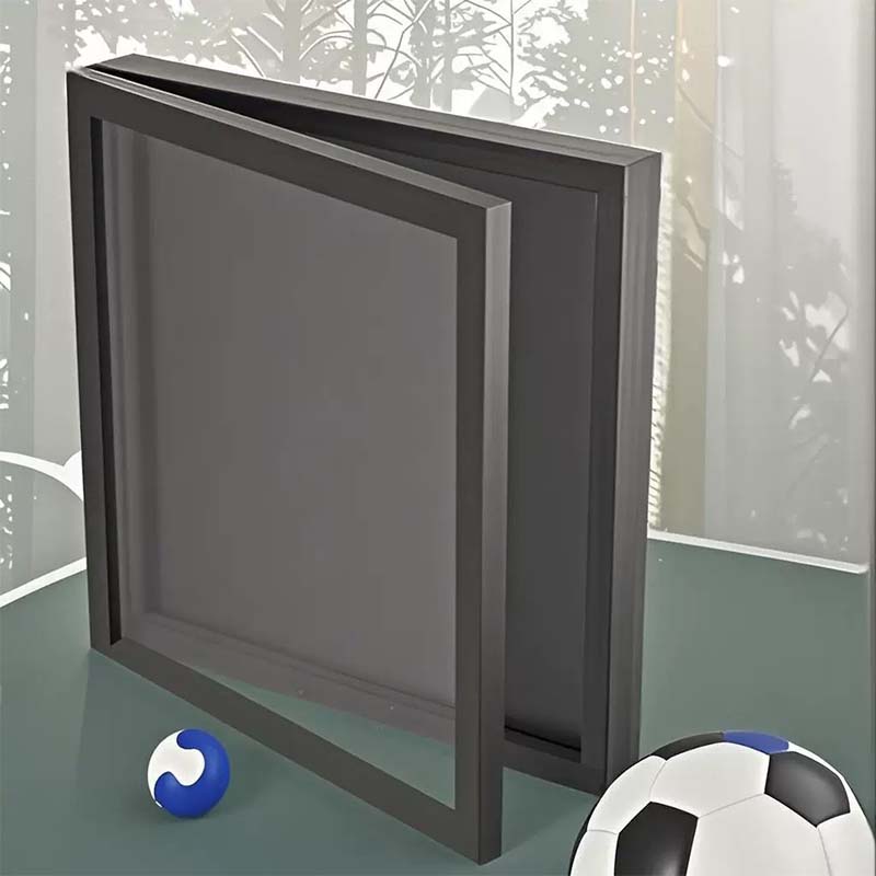 📢📢50% de réduction ! Cadre d’exposition en bois pour maillot – Porte magnétique & acrylique transparent 🏀🖤