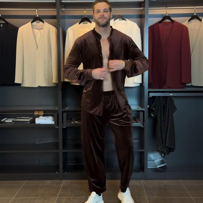 🔥Ensemble chemise boutonnée et pantalon décontractés pour homme