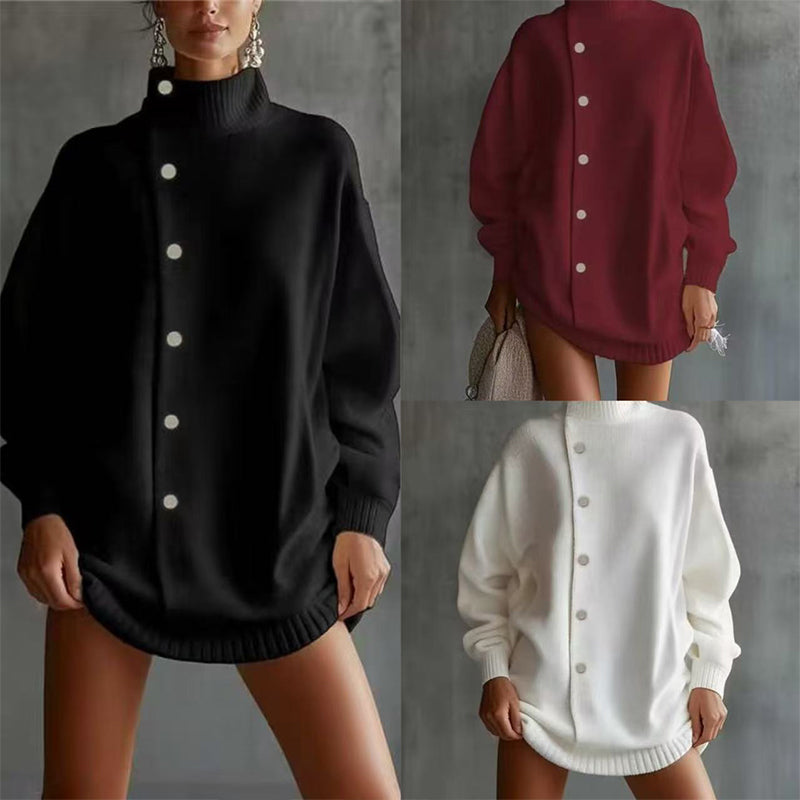 Gilet boutonné à col montant pour femme