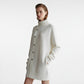 Gilet boutonné à col montant pour femme