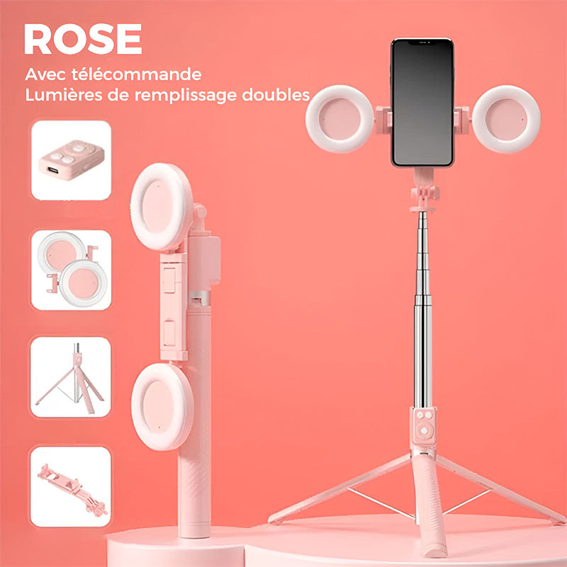 📢📢50 % de réduction !! ⏰Nouvelle perche à selfie Bluetooth 6 en 1