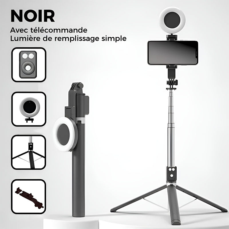 📢📢50 % de réduction !! ⏰Nouvelle perche à selfie Bluetooth 6 en 1