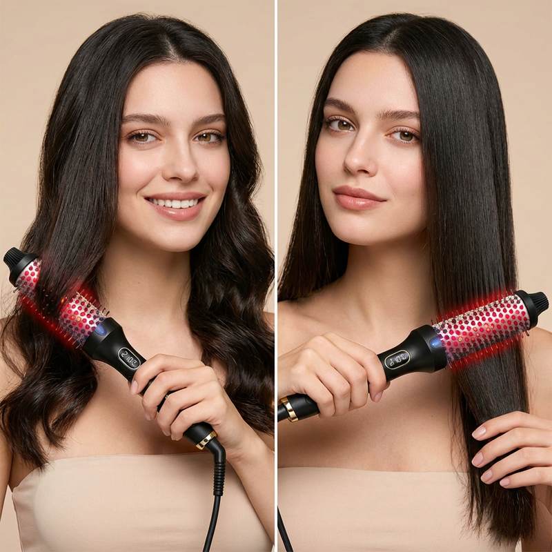 🎉✨50% de réduction ! Fer et lisseur 2 en 1 – Lisse, boucle et ajoute du volume en quelques secondes avec contrôle de température réglable