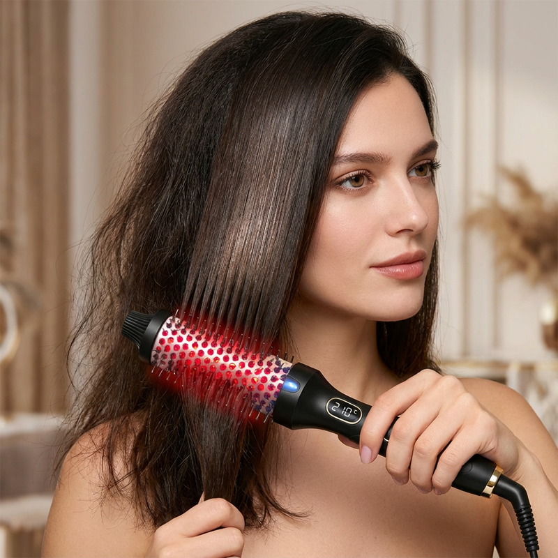 🎉✨50% de réduction ! Fer et lisseur 2 en 1 – Lisse, boucle et ajoute du volume en quelques secondes avec contrôle de température réglable