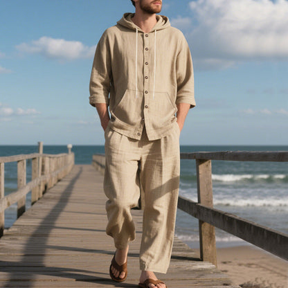 👕👖 Le Set Polyvalent Quotidien - Pantalon Large et Haut à Capuche Homme - Look Coordonné en un Clic