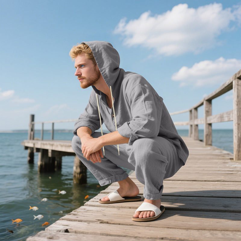 👕👖 Le Set Polyvalent Quotidien - Pantalon Large et Haut à Capuche Homme - Look Coordonné en un Clic