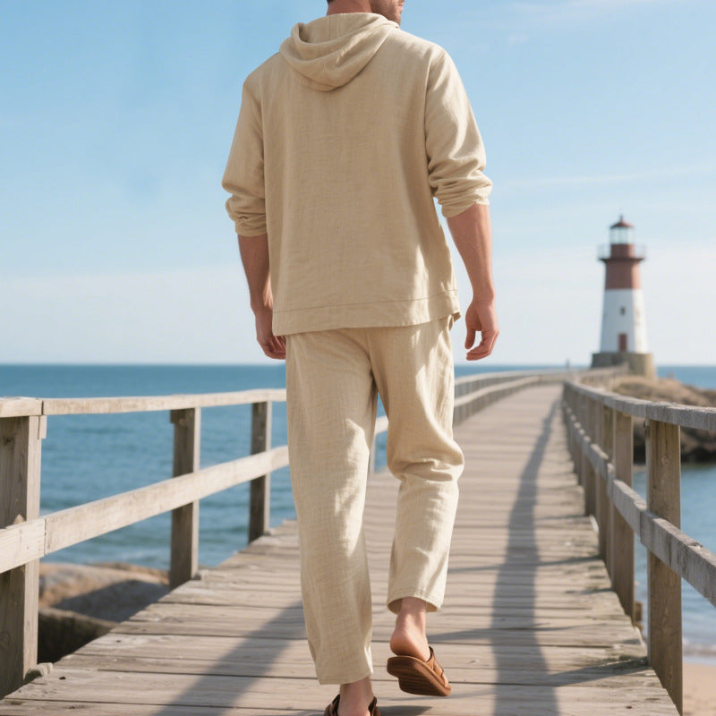 👕👖 Le Set Polyvalent Quotidien - Pantalon Large et Haut à Capuche Homme - Look Coordonné en un Clic