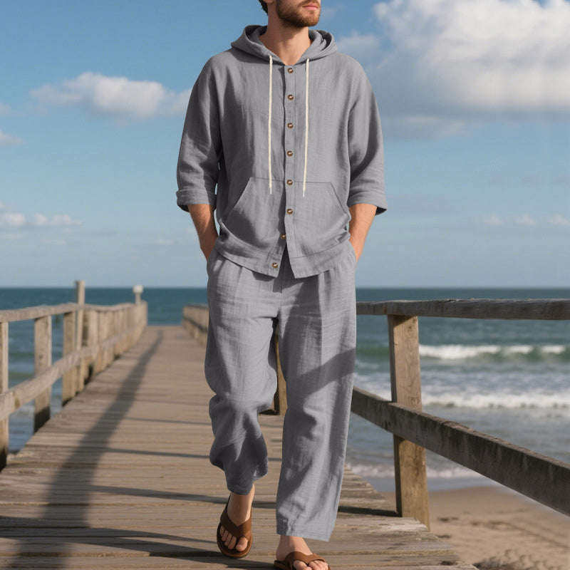 👕👖 Le Set Polyvalent Quotidien - Pantalon Large et Haut à Capuche Homme - Look Coordonné en un Clic