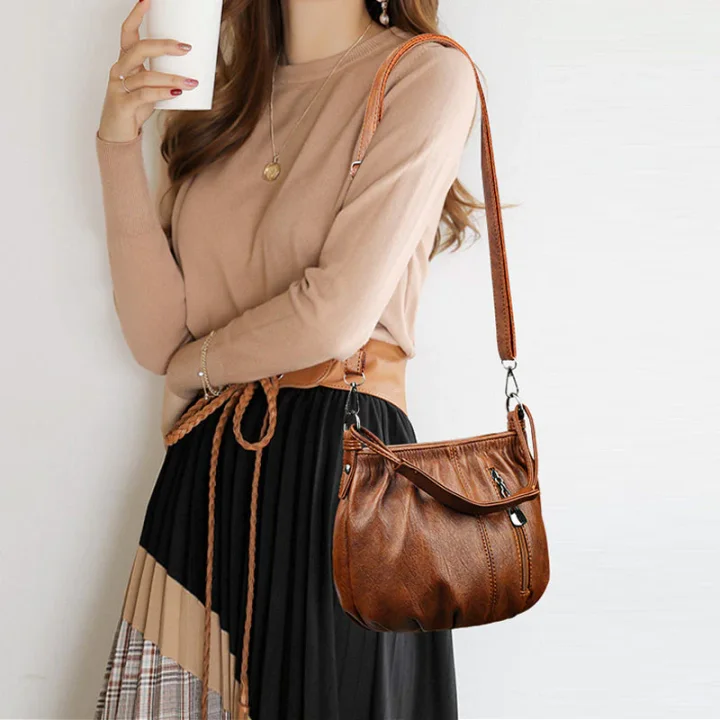 👜 60% DE RÉDUCTION ! 💼 Sac à Main Cube en Cuir – Design Plissé Élégant, Léger & Polyvalent ✨