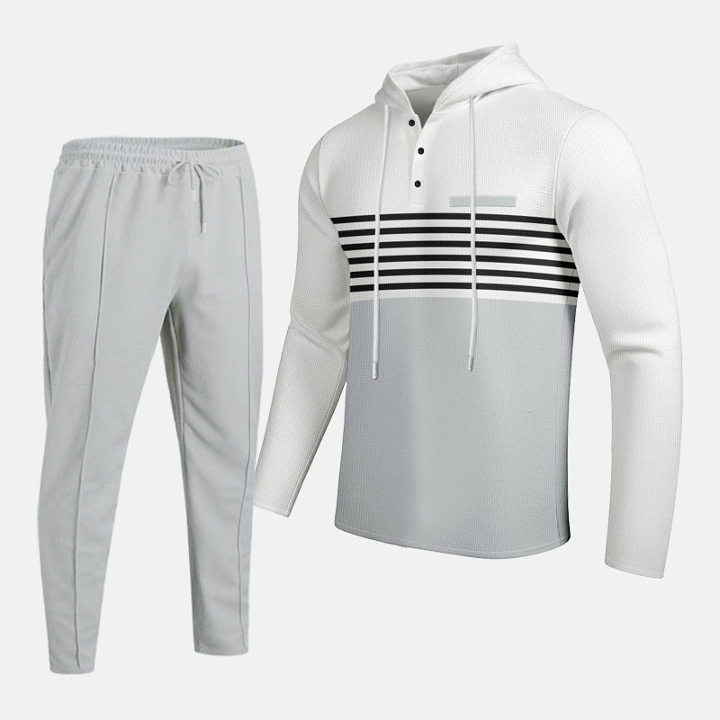 🔈🔈 60 % DE RÉDUCTION !! 🔥👕 Ensemble de survêtement à capuche color-block pour homme 👖